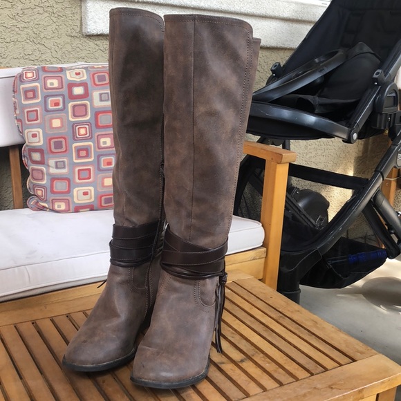 Rampage Sophie Wedge Boots grey brown - Picture 4 of 8